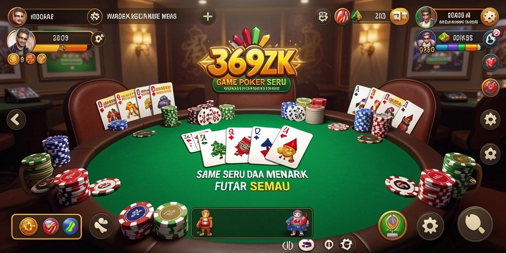 Tampilan gameplay seru dari 369ZK dalam permainan Poker.