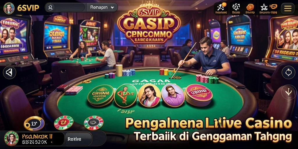 Gameplay Live Casino yang menarik di 6SVIP dengan dealer langsung.
