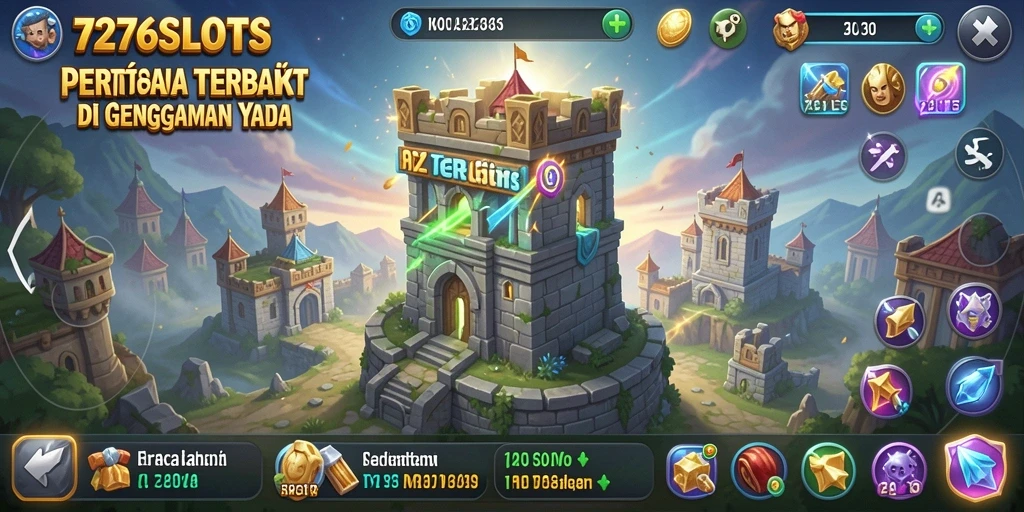 Screenshot 7276SLOTS menampilkan aksi seru dalam Tower Defense.