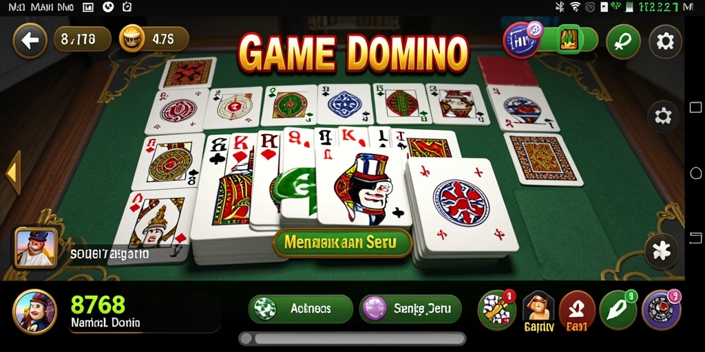 Screenshot gameplay domino 8768 yang menarik dan mendebarkan.