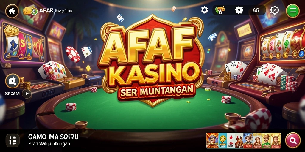 Tangkapan layar AFAF menampilkan gameplay Kasino yang dinamis dan penuh warna.