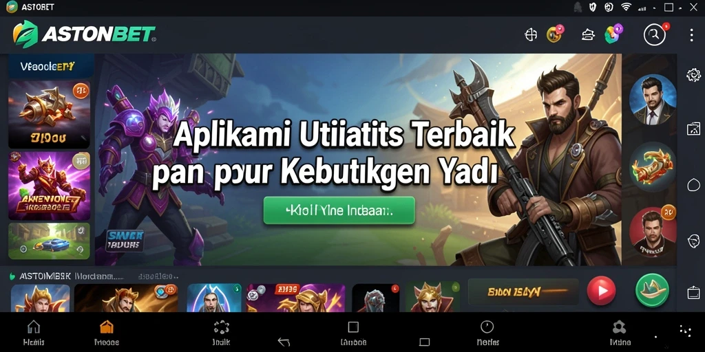 Screenshot dari tampilan antarmuka ASTONBET yang mengagumkan.