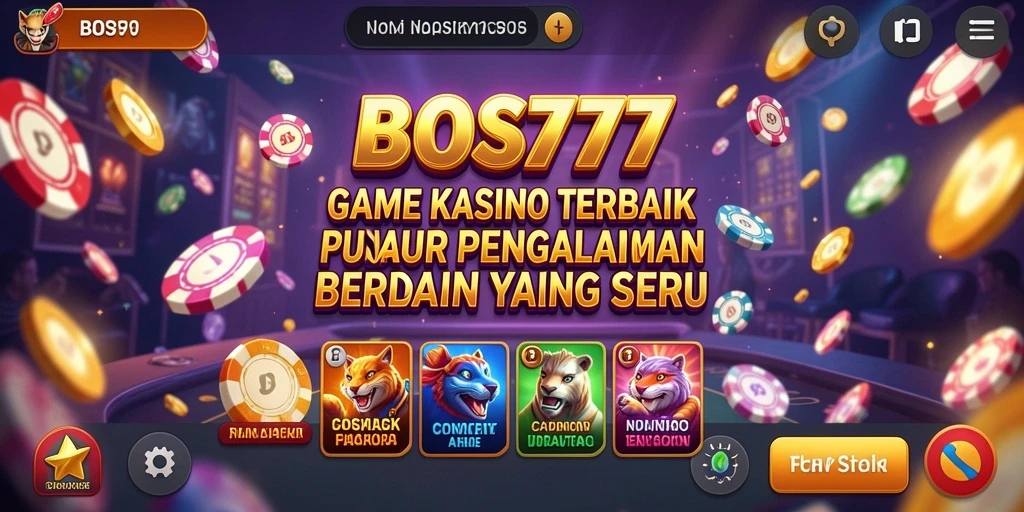Screenshot <strong>BOS777</strong> menampilkan gameplay kasino yang seru dan interaktif.