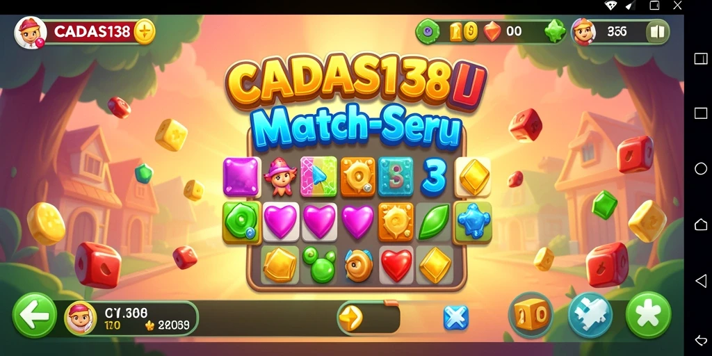 Tampilan gameplay <strong>CADAS138</strong> yang menarik dalam aksi Match-3.