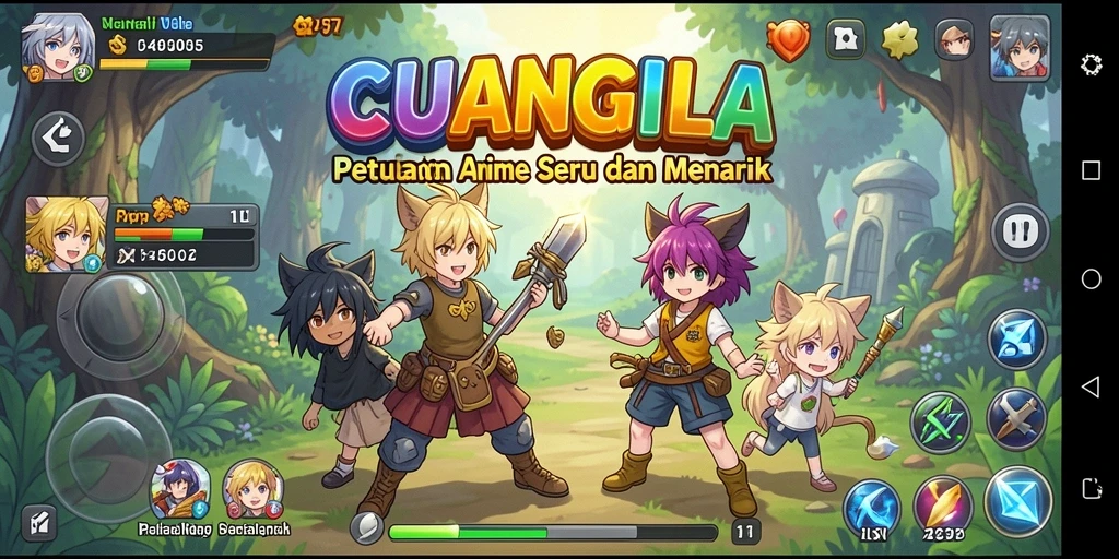 Tampilan gameplay CUANGILA yang seru dan penuh warna.