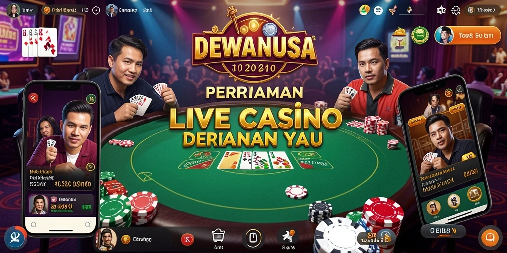 Tampilan gameplay DEWANUSA yang menampilkan suasana Live Casino yang nyata.