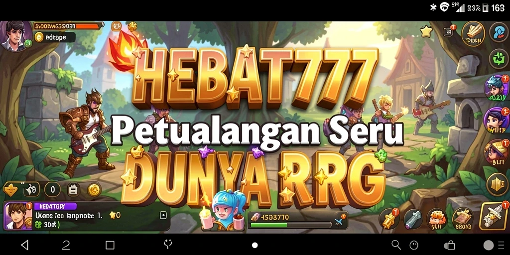 Screenshot HEBAT777 menampilkan aksi pertarungan seru dalam RPG.