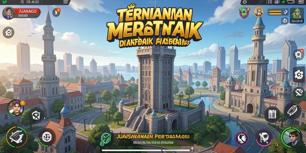Screenshot JUARAGO menunjukkan aksi menegangkan dalam strategi Tower Defense.