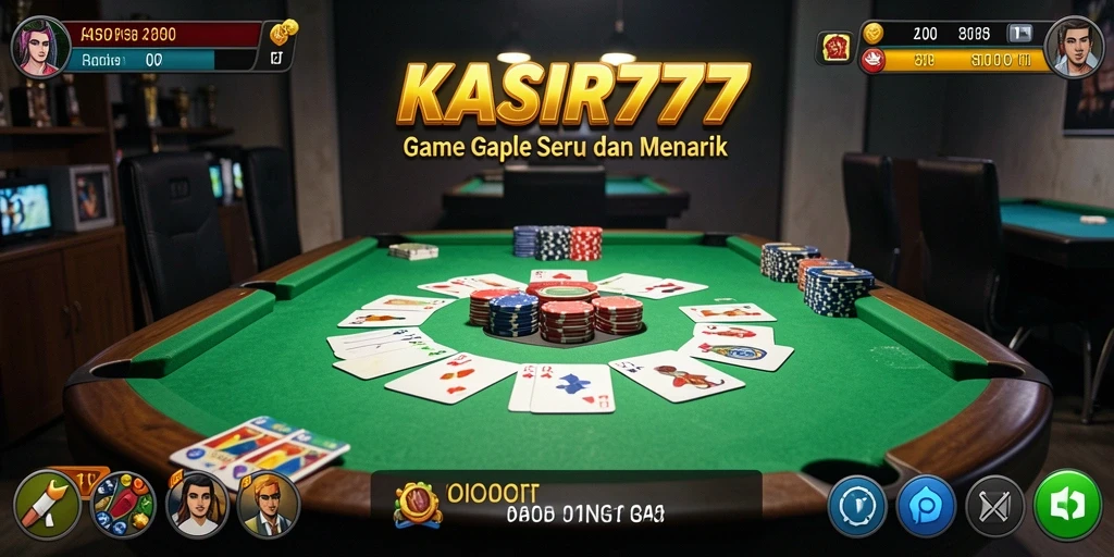 Tampilan screenshot KASIR777 yang menunjukkan gameplay Gaple yang seru.