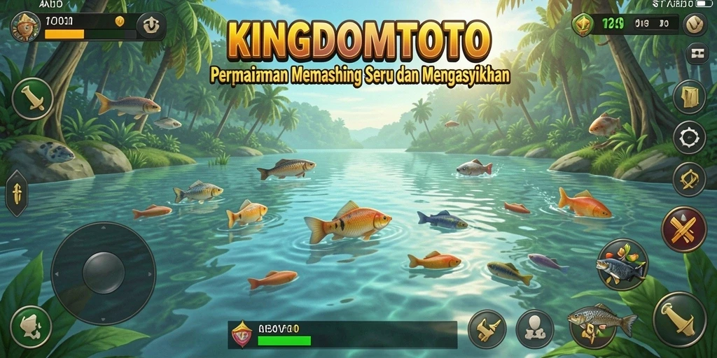 Tampilan gameplay KINGDOMTOTO dengan aksi memancing yang seru.