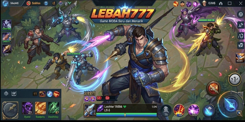 Tampilan menarik dari gameplay MOBA yang menegangkan.