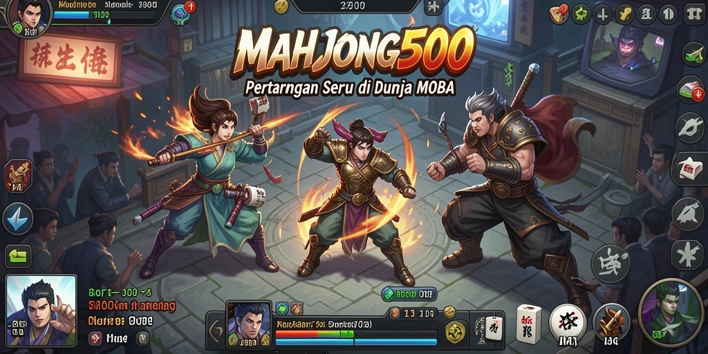 Screenshot dari gameplay seru di MAHJONG500.