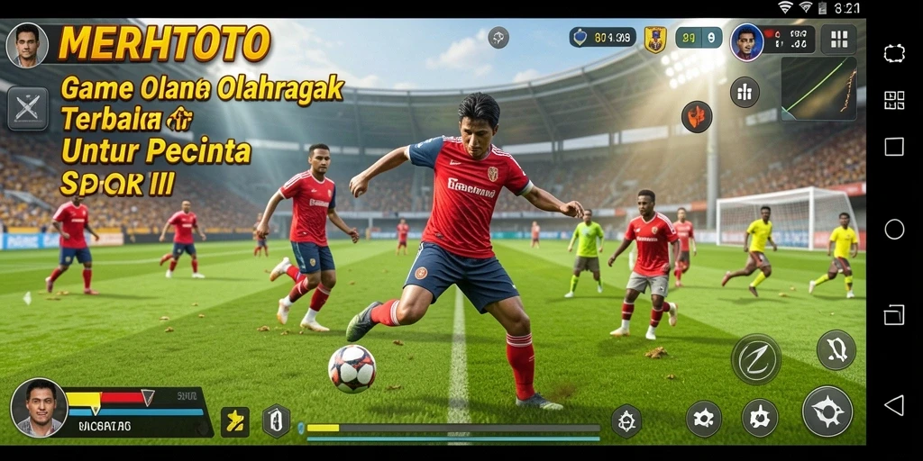 Screenshot utama MERAHTOTO menampilkan gameplay olahraga yang mengasyikkan.