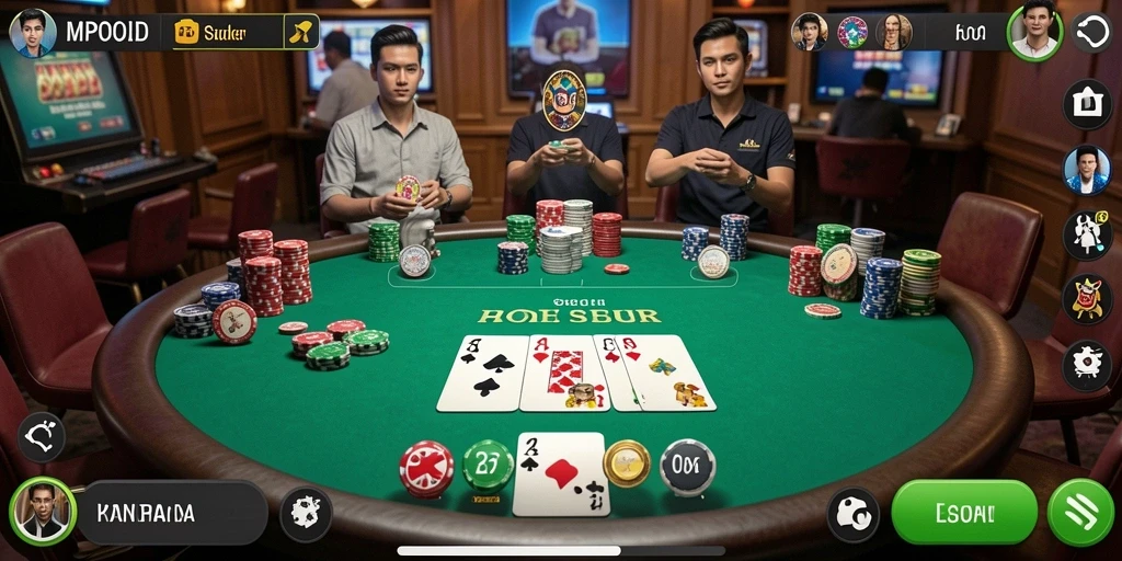 Gameplay menarik dalam aplikasi MPOID poker.