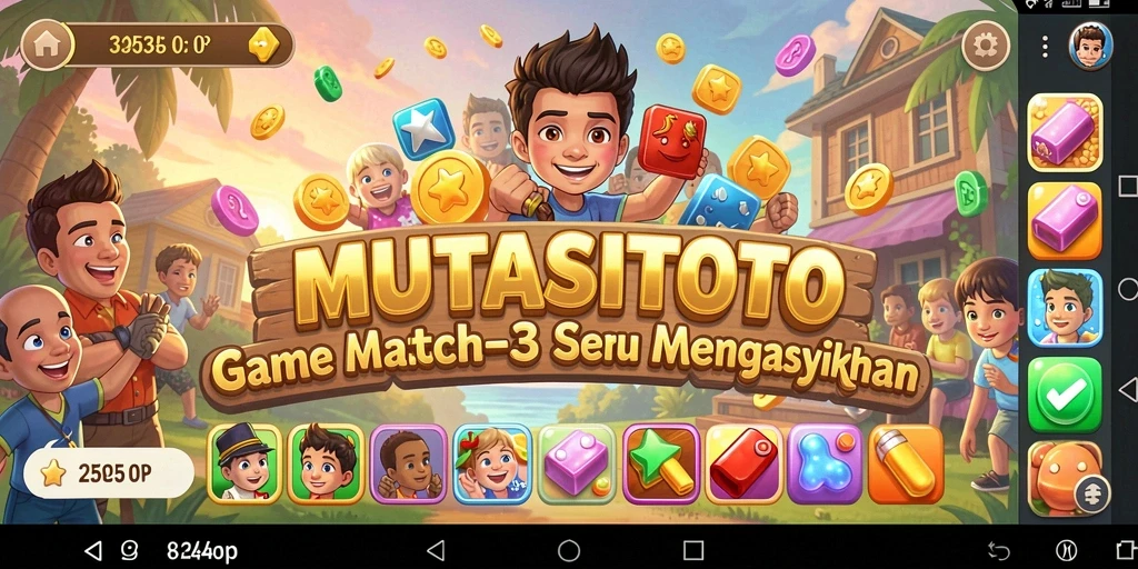 Tampilan gameplay penuh warna dan menarik dari MUTASITOTO.