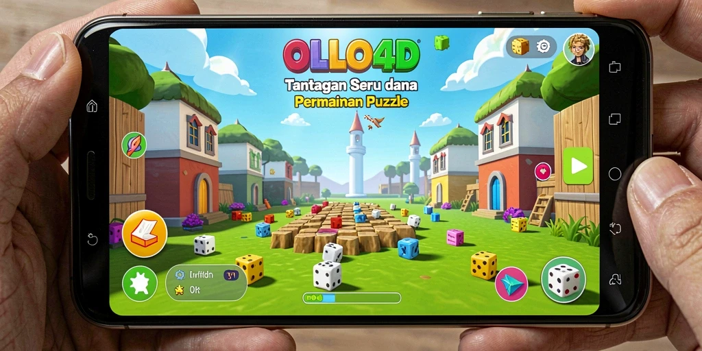 Screenshot OLLO4D menampilkan gameplay puzzle yang menarik.
