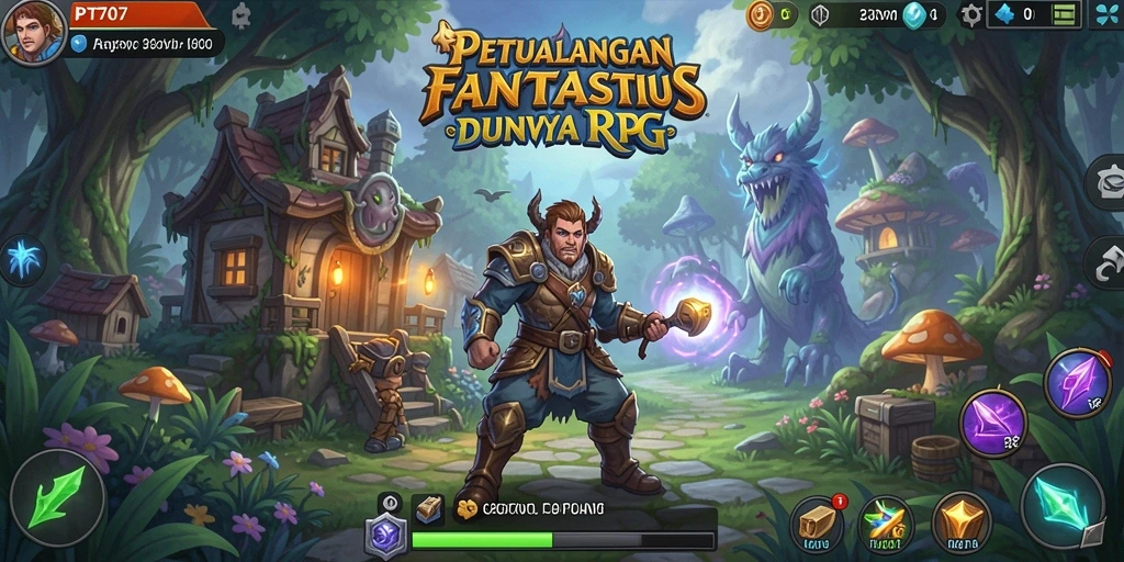 Screenshot menampilkan aksi karakter dalam pertempuran RPG yang intens.