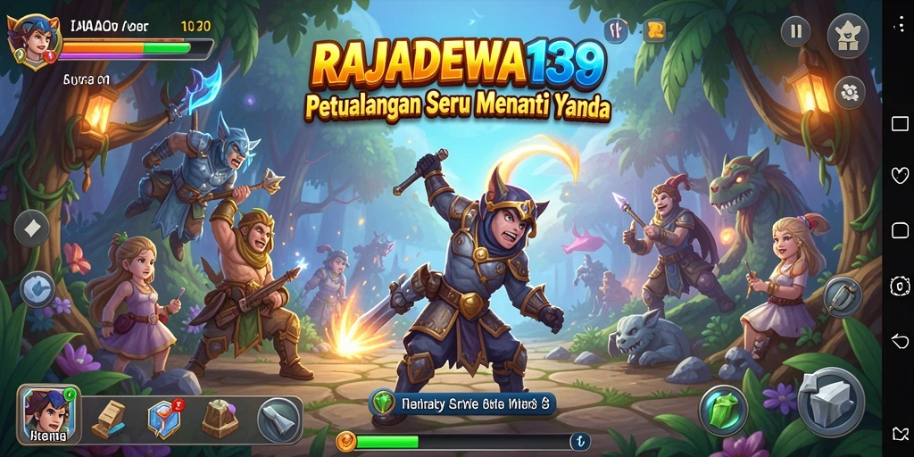 Tampilan gameplay RAJADEWA138 yang penuh aksi dan petualangan.