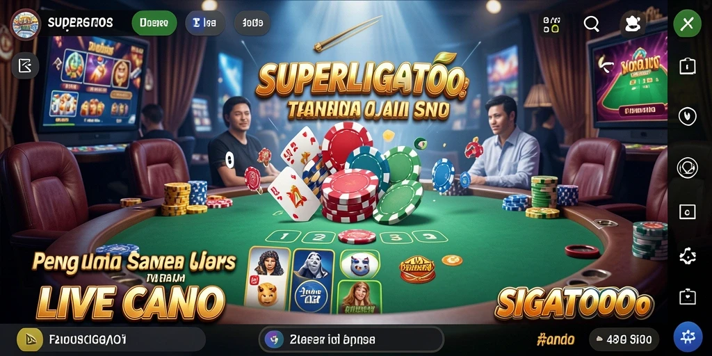 Tampilan gameplay mendebarkan dari SUPERLIGATOTO Live Casino.