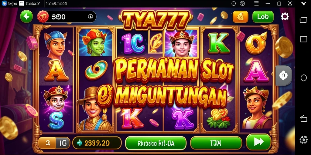 Screenshot TYA777 menampilkan antarmuka permainan slot yang menarik dan interaktif.