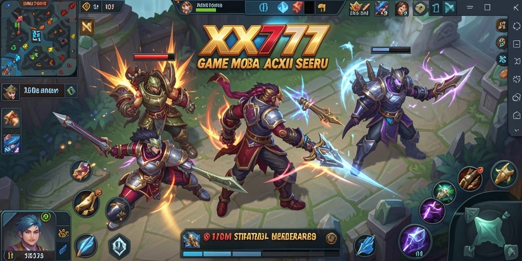 Tampilan aksi menarik dalam gameplay XXX777 menunjukkan pertarungan tim yang mendebarkan.
